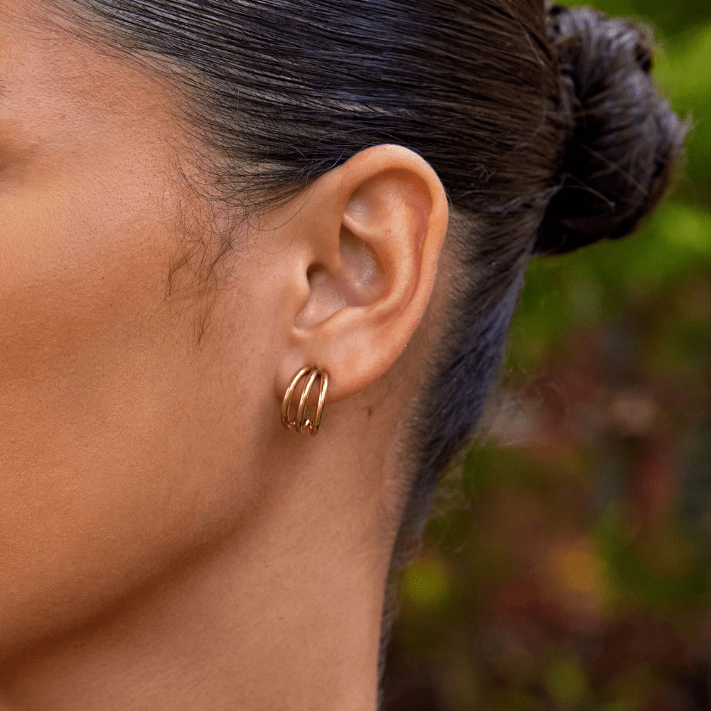 Anaya – Triple Design Hoops