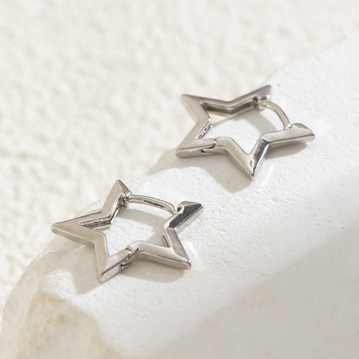 Huggie Star Earrings - Star Hoops