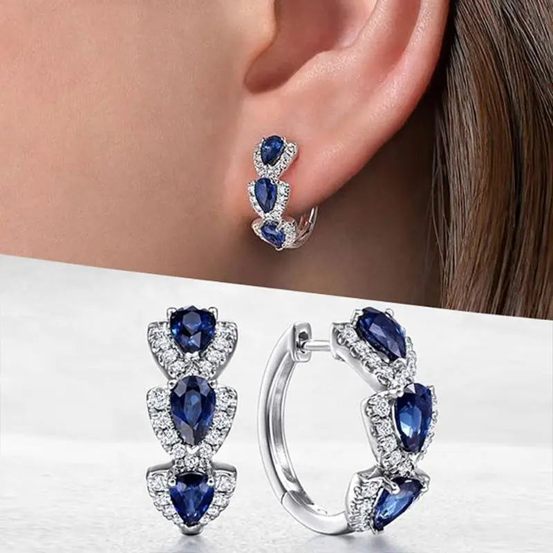 Ellie – Elegant Blue Royal Sapphire Earrings