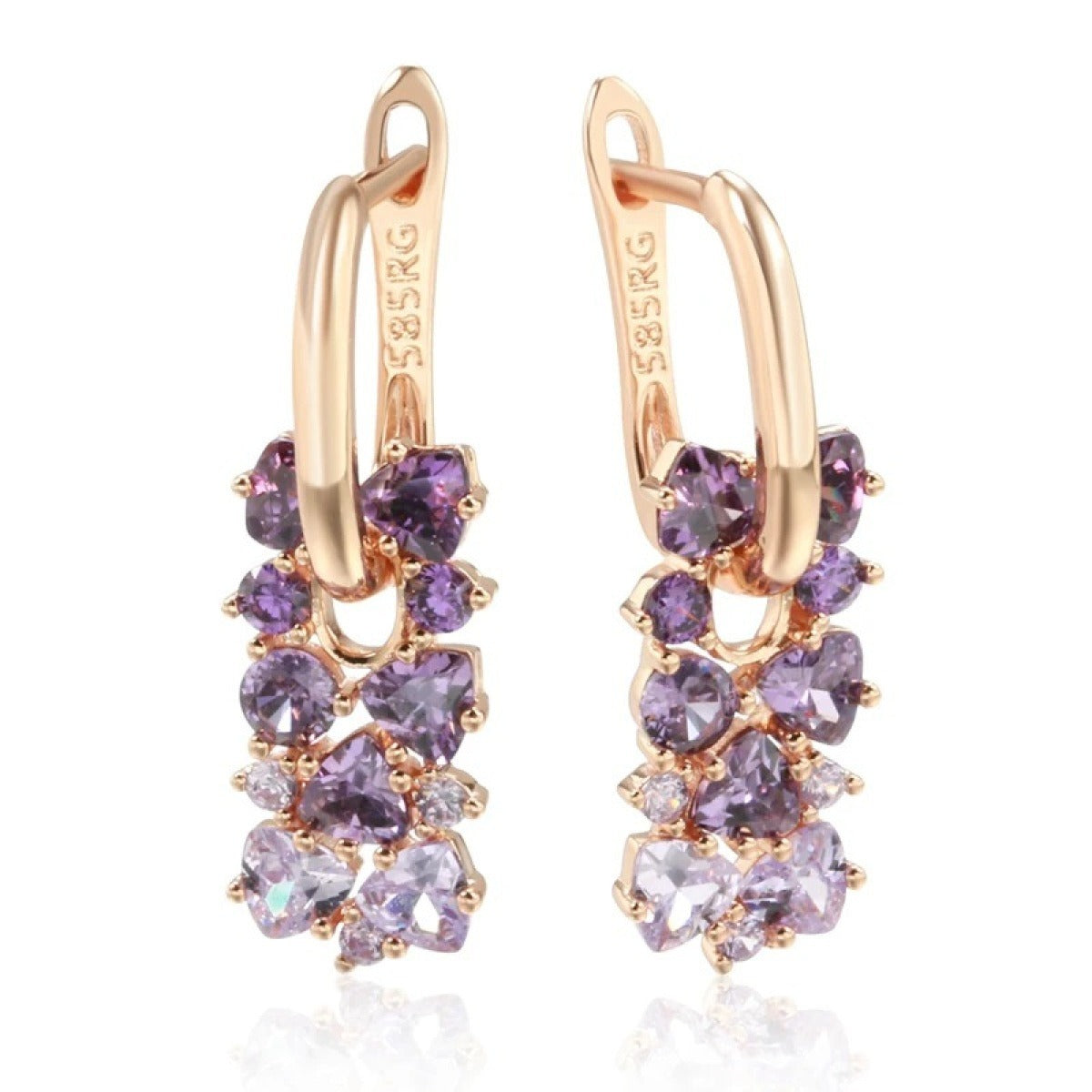 Leah - Elegant earrings in lilac