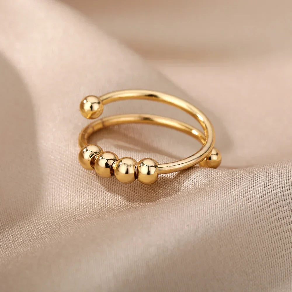 Maelis – Anti-stress ring with rotating pearls
