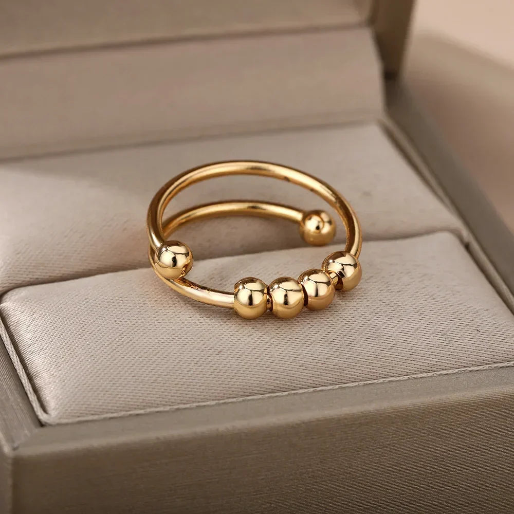 Maelis – Anti-stress ring with rotating pearls