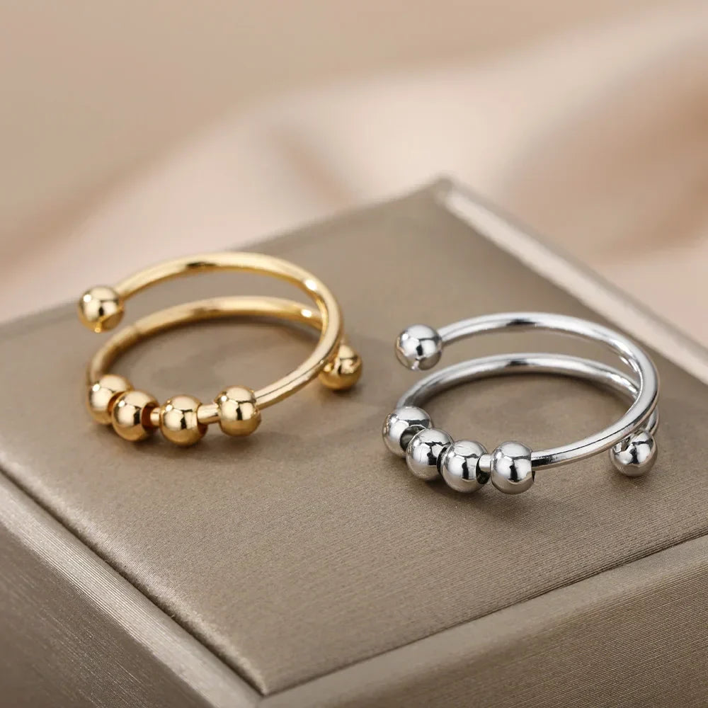 Maelis – Anti-stress ring with rotating pearls