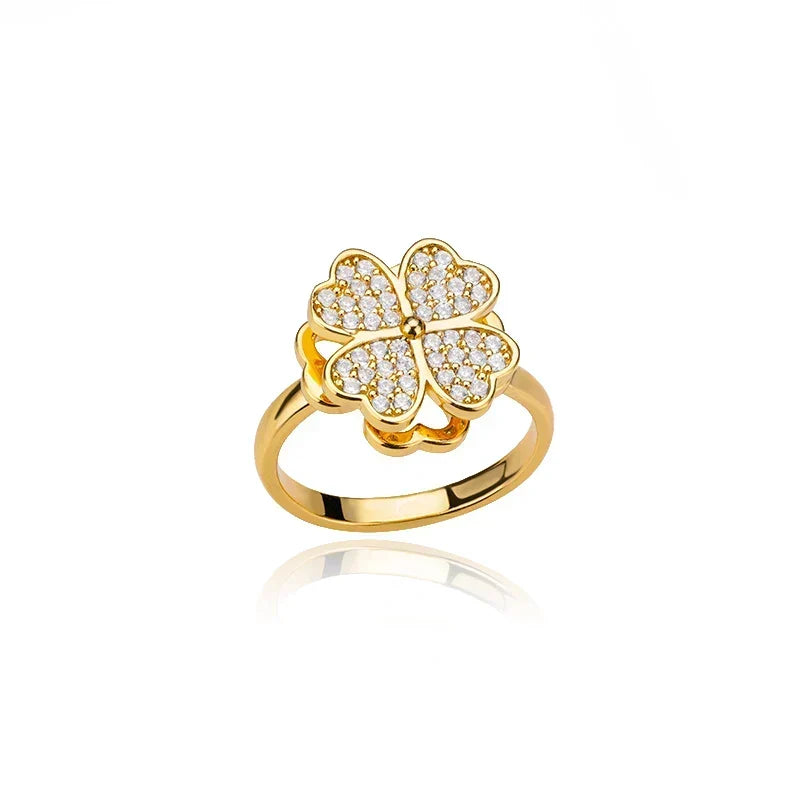 Dazel – Anti-Stress Spinning Ring with Four Leaf Clover