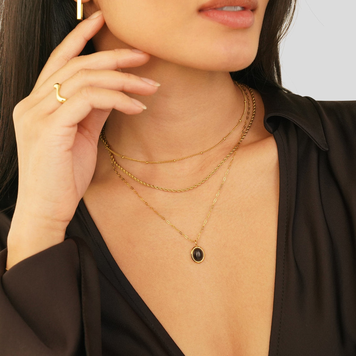 Euphrosyne - Black Onyx Necklace
