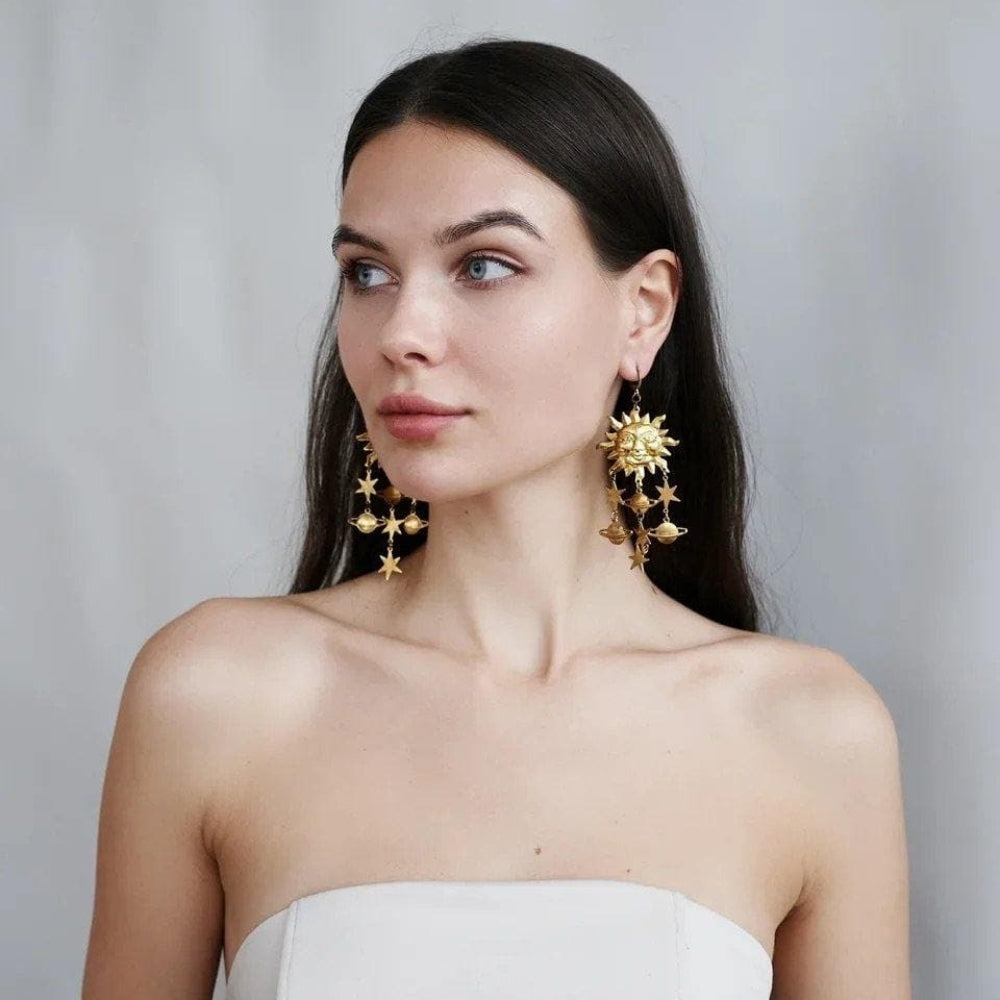 Celestials - Sun Earrings of Stellar Astrology