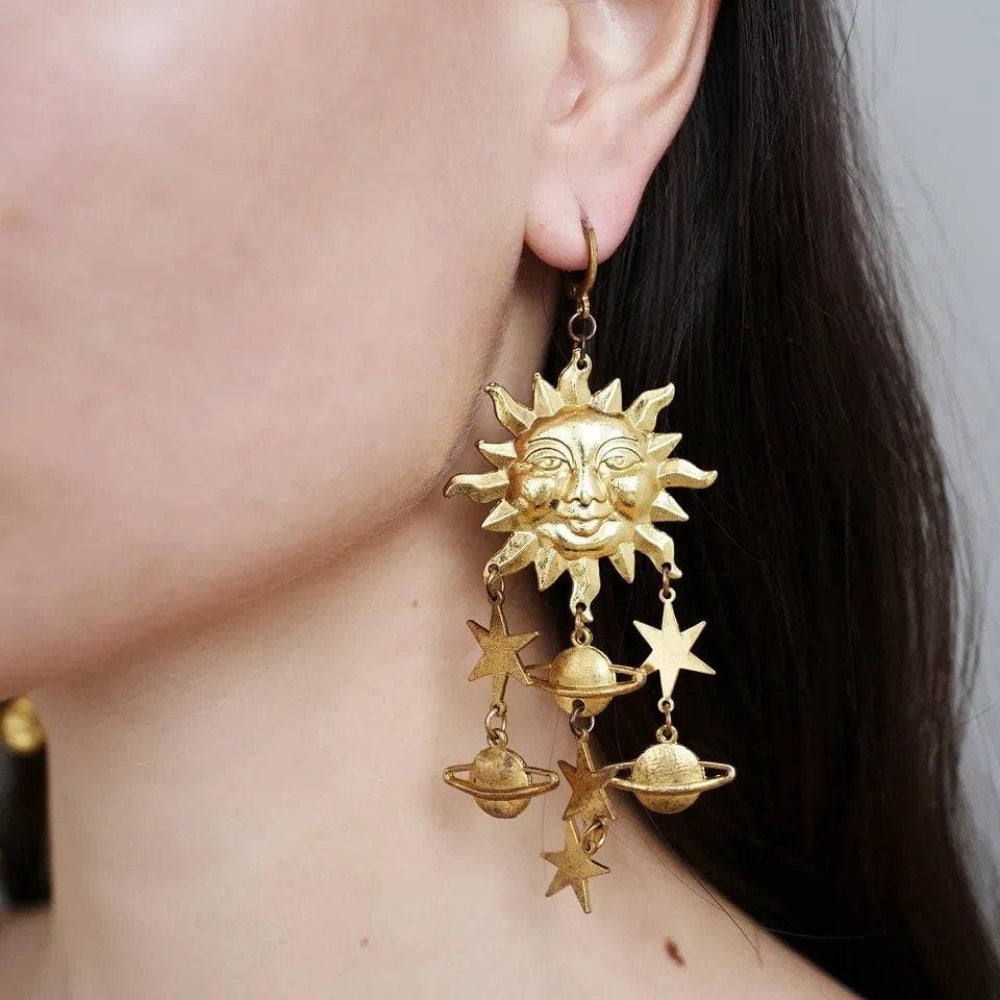 Celestials - Sun Earrings of Stellar Astrology