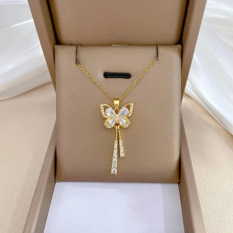 Avie – Brilliant Butterfly Necklace
