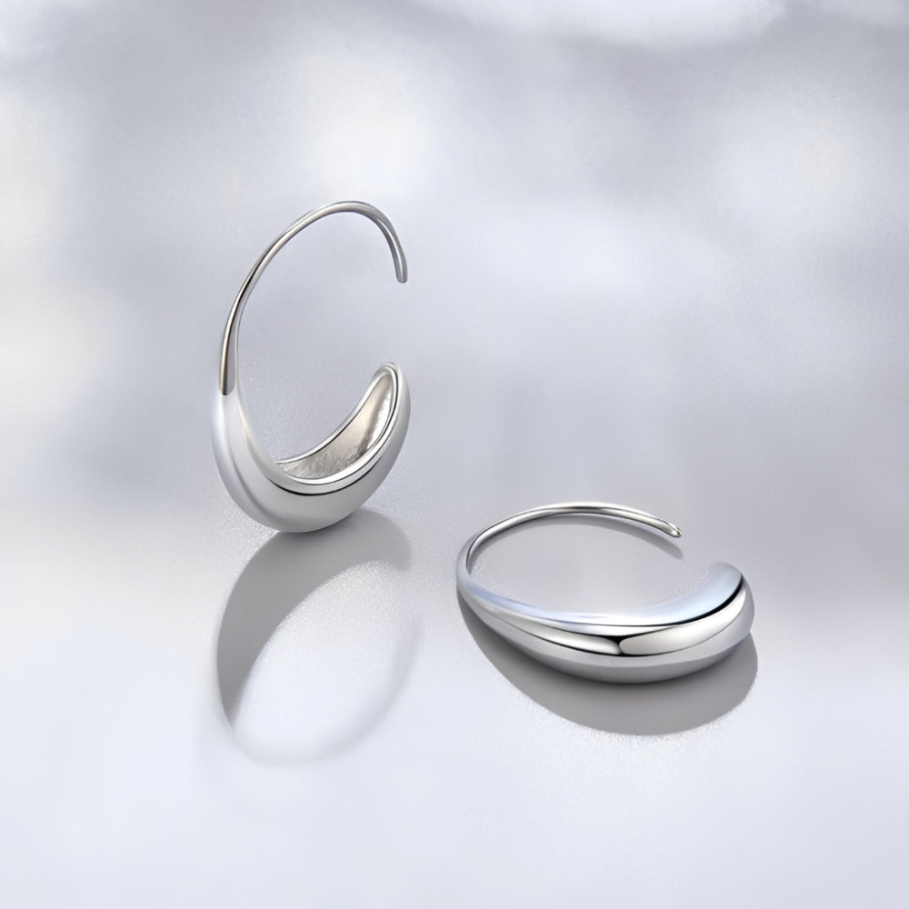 Classic drop earrings - Vintage golden hoop earring
