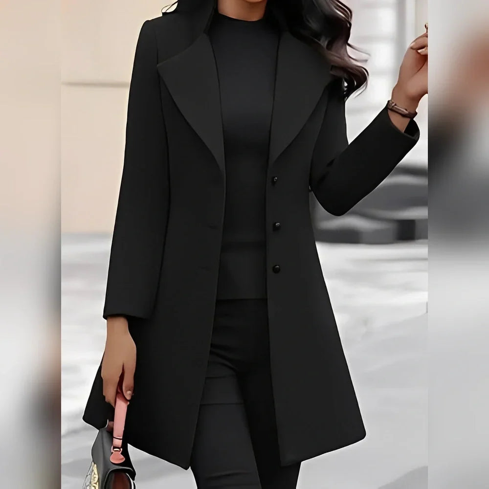 Pauline - Elegant Coat with Buttons for Women