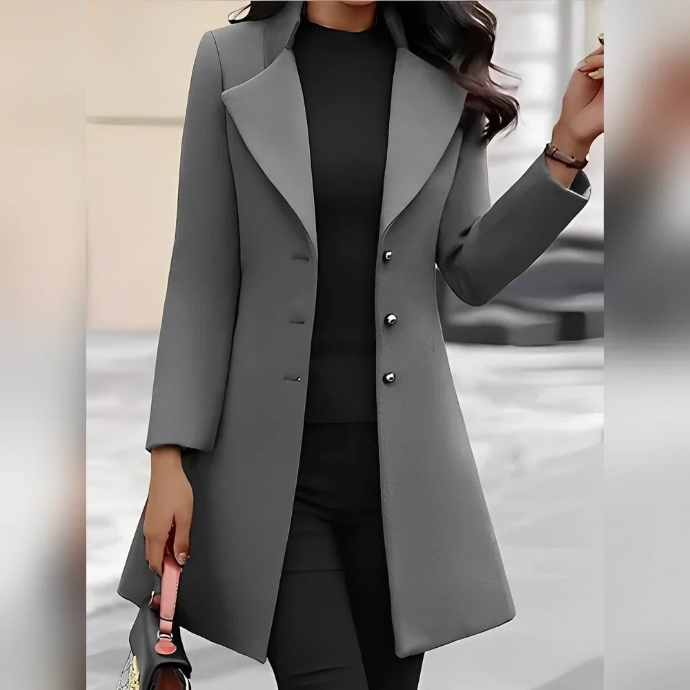 Pauline - Elegant Coat with Buttons for Women