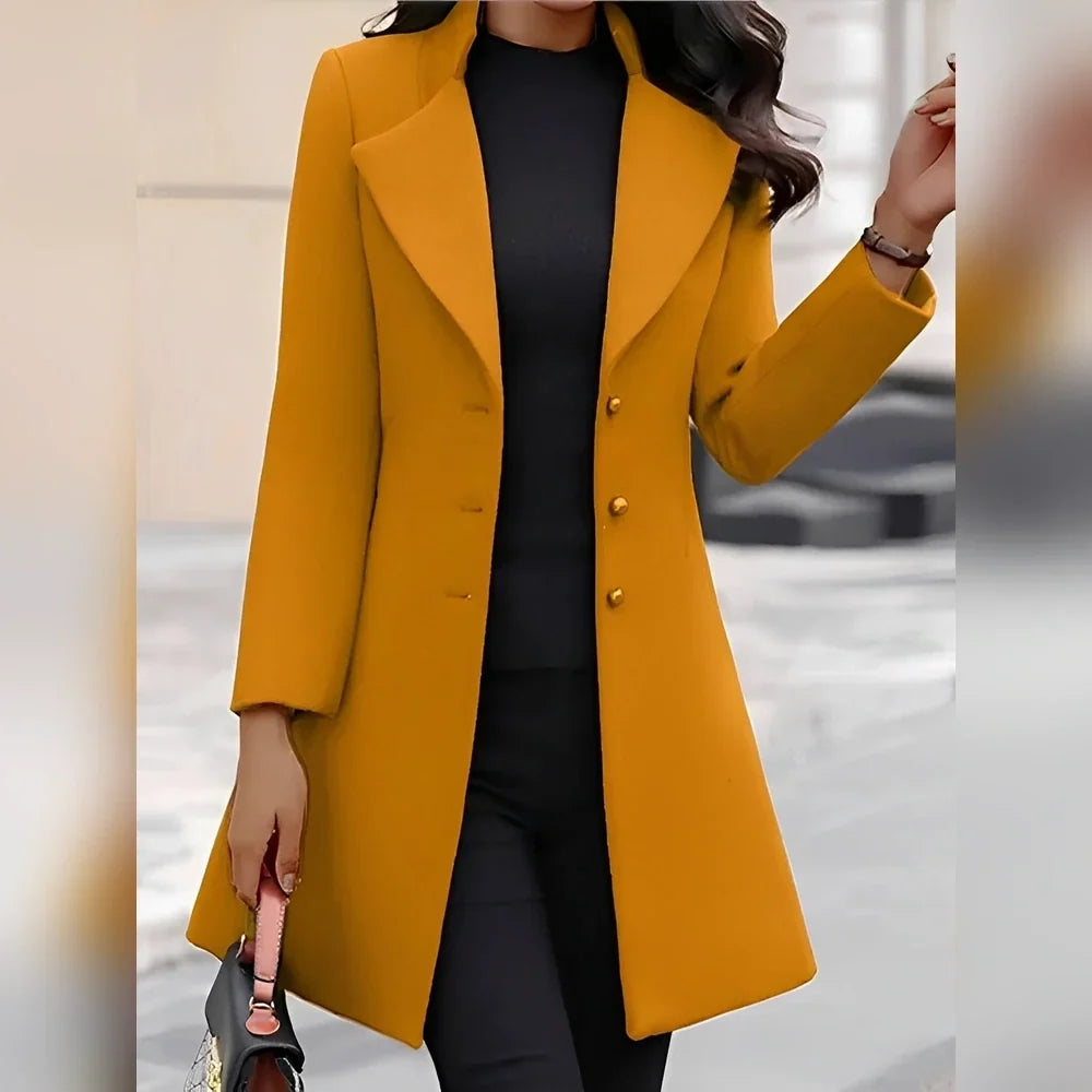 Pauline - Elegant Coat with Buttons for Women