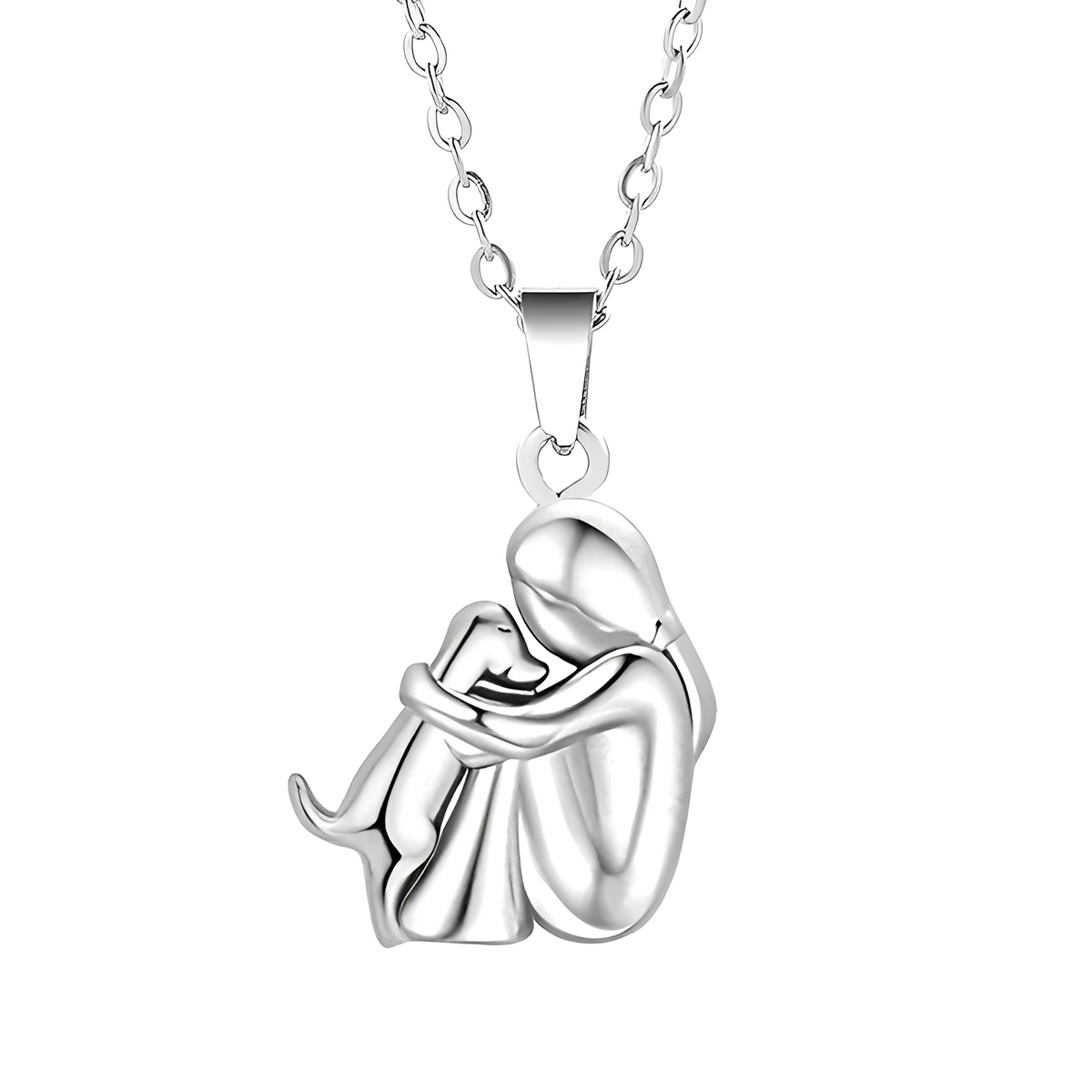 Neko – Collar with hug pendant between dog and owner