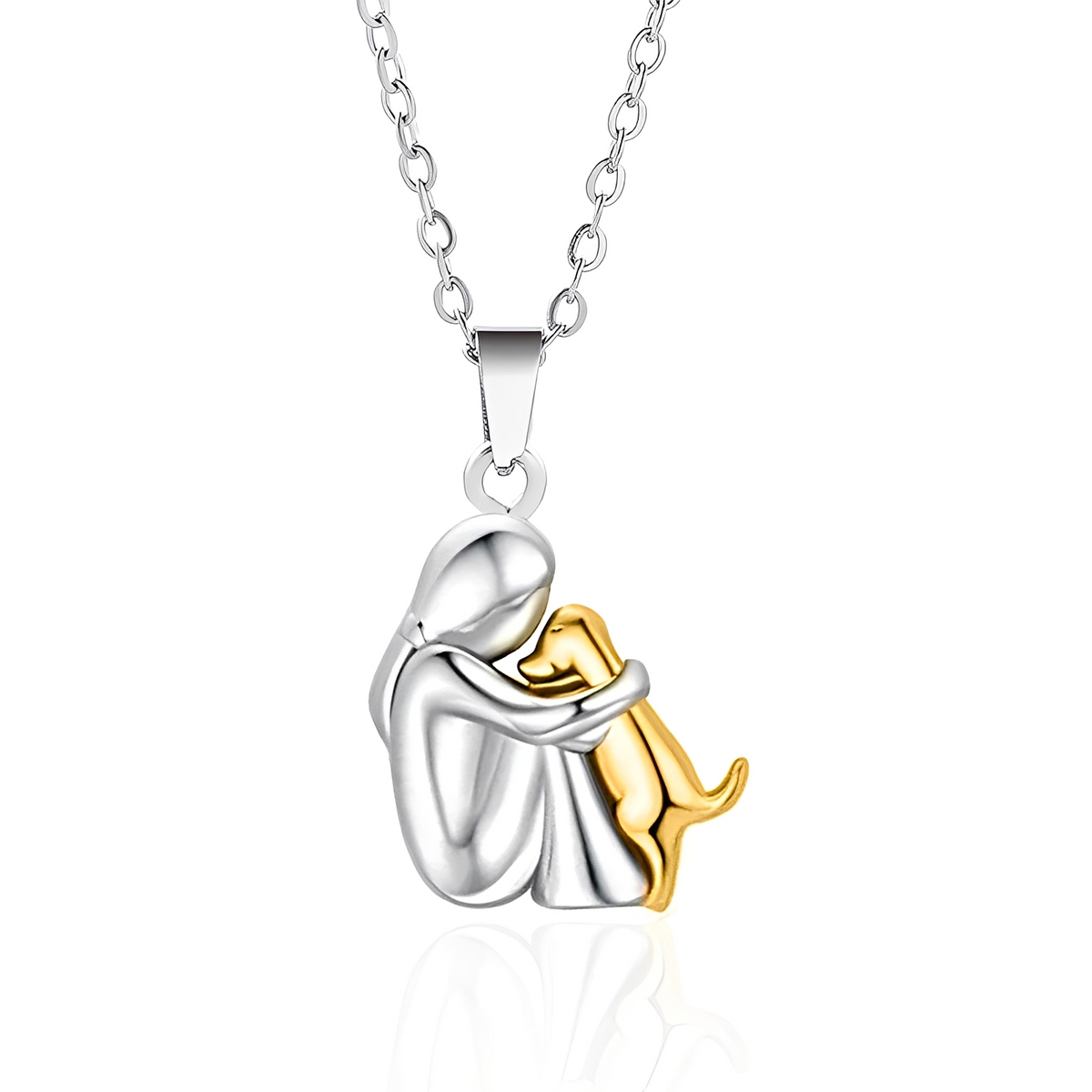 Neko – Collar with hug pendant between dog and owner