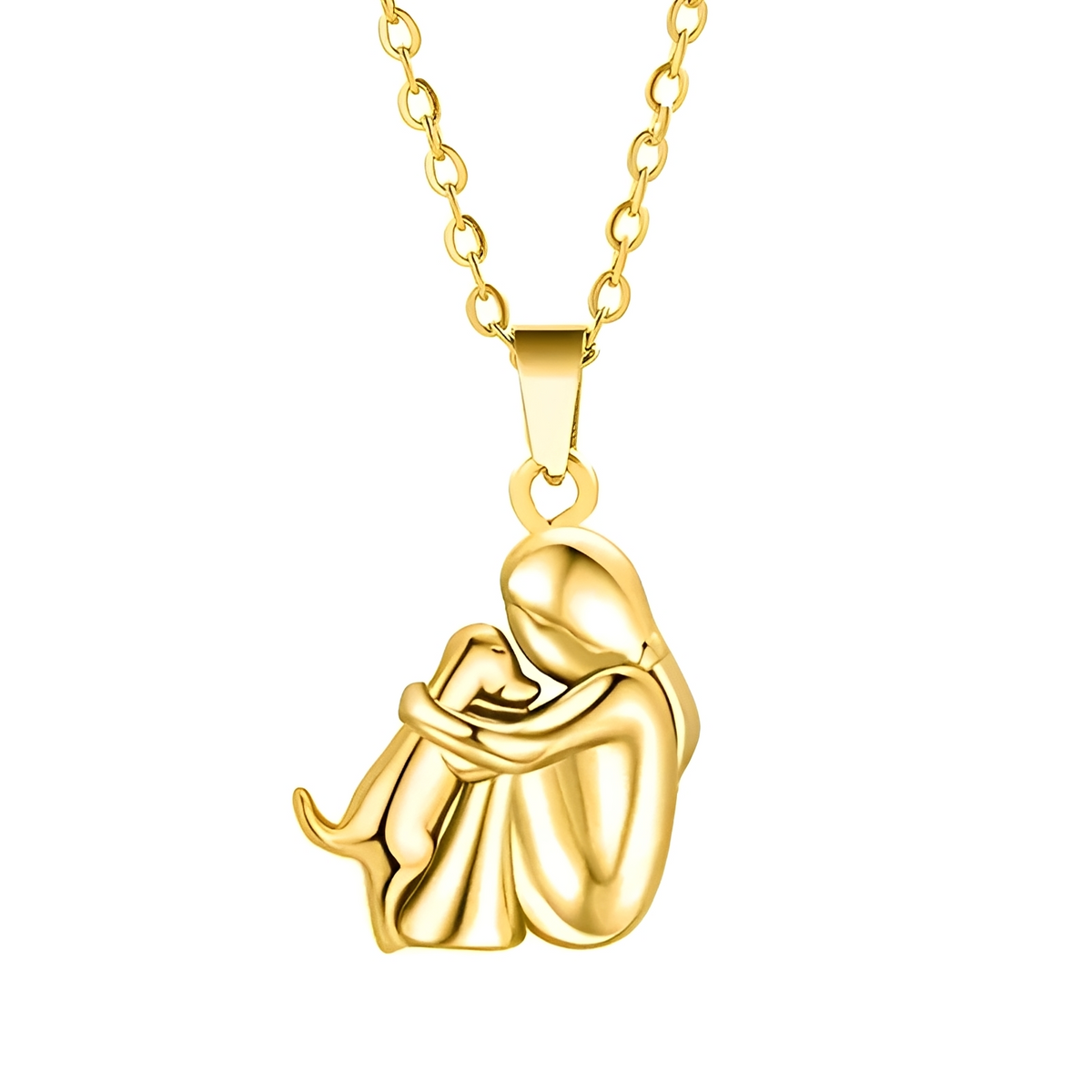 Neko – Collar with hug pendant between dog and owner