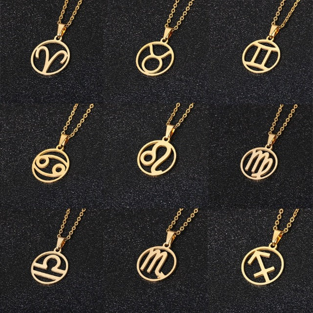 Astra – Zodiac necklace with pendant of 12 constellations