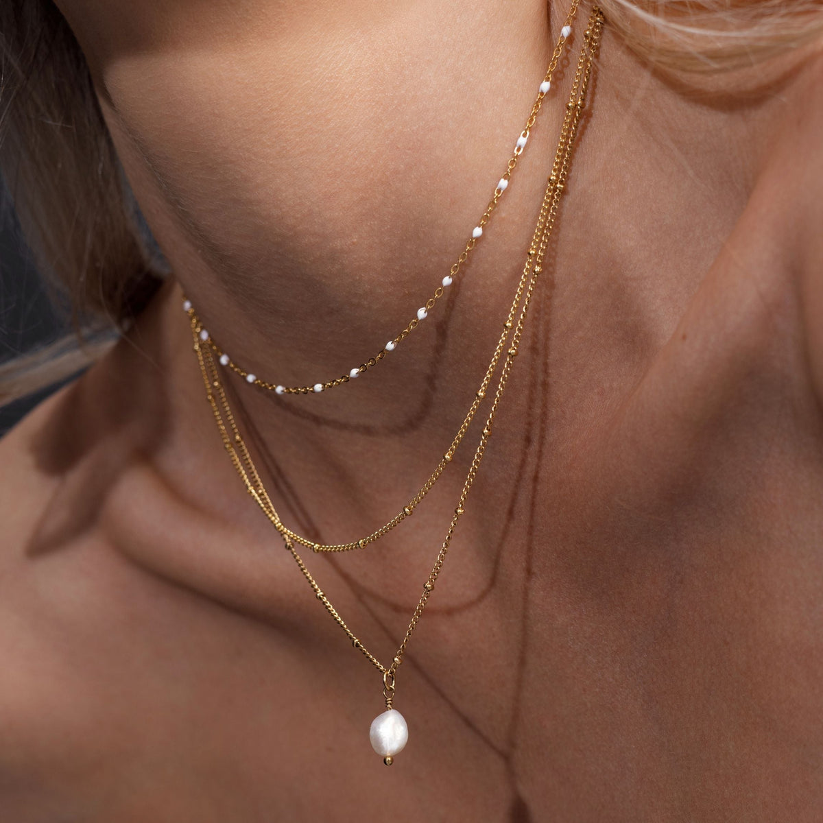 Aveline – Double Necklace with Decorative Details