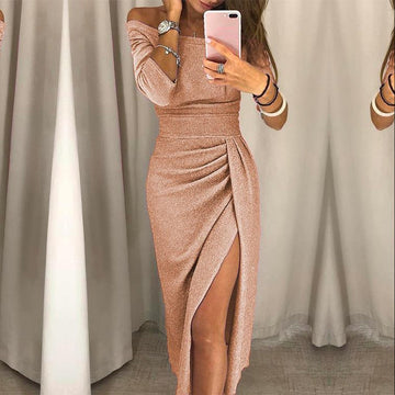 Alessandra – Elegant Dress with Strapless Sleeves for Women