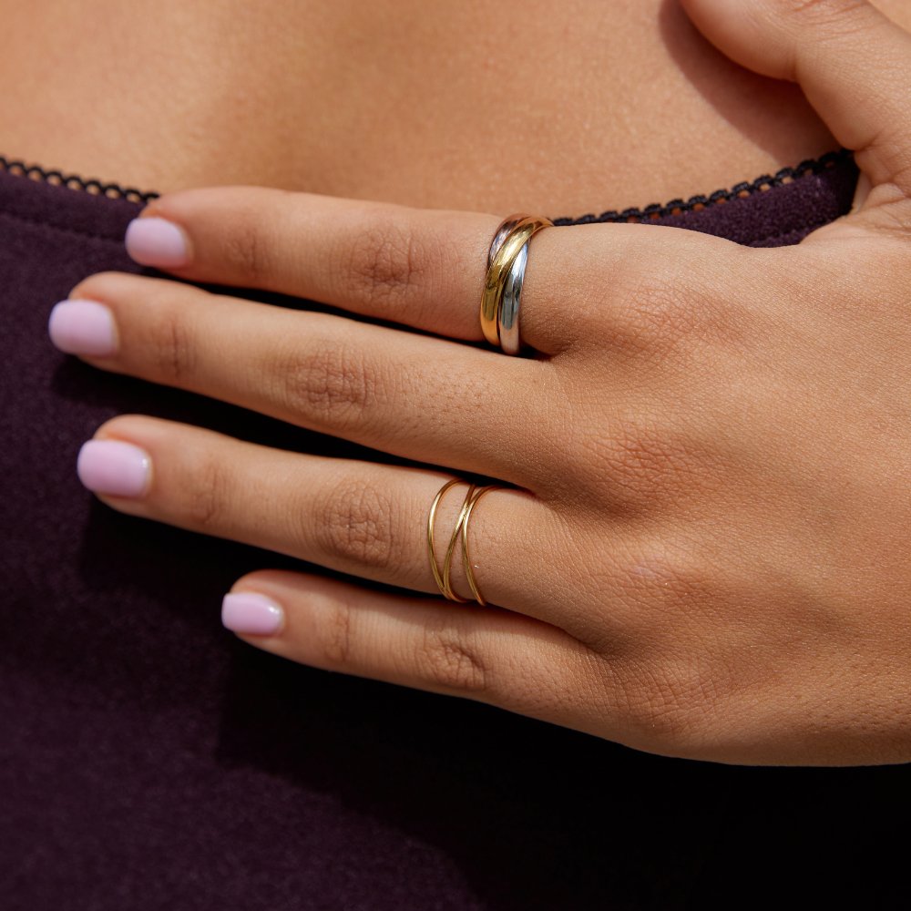 Elena – Triple elegant ring in three tones