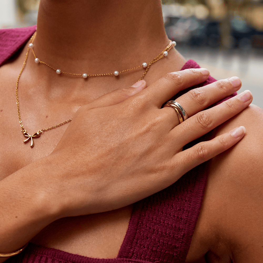 Elena – Triple elegant ring in three tones