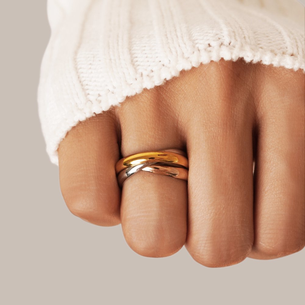Elena – Triple elegant ring in three tones