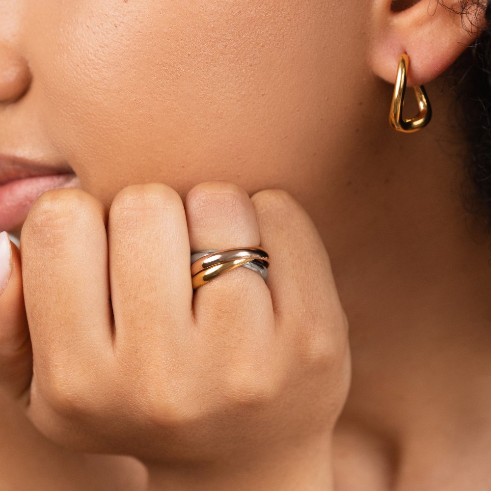 Elena – Triple elegant ring in three tones