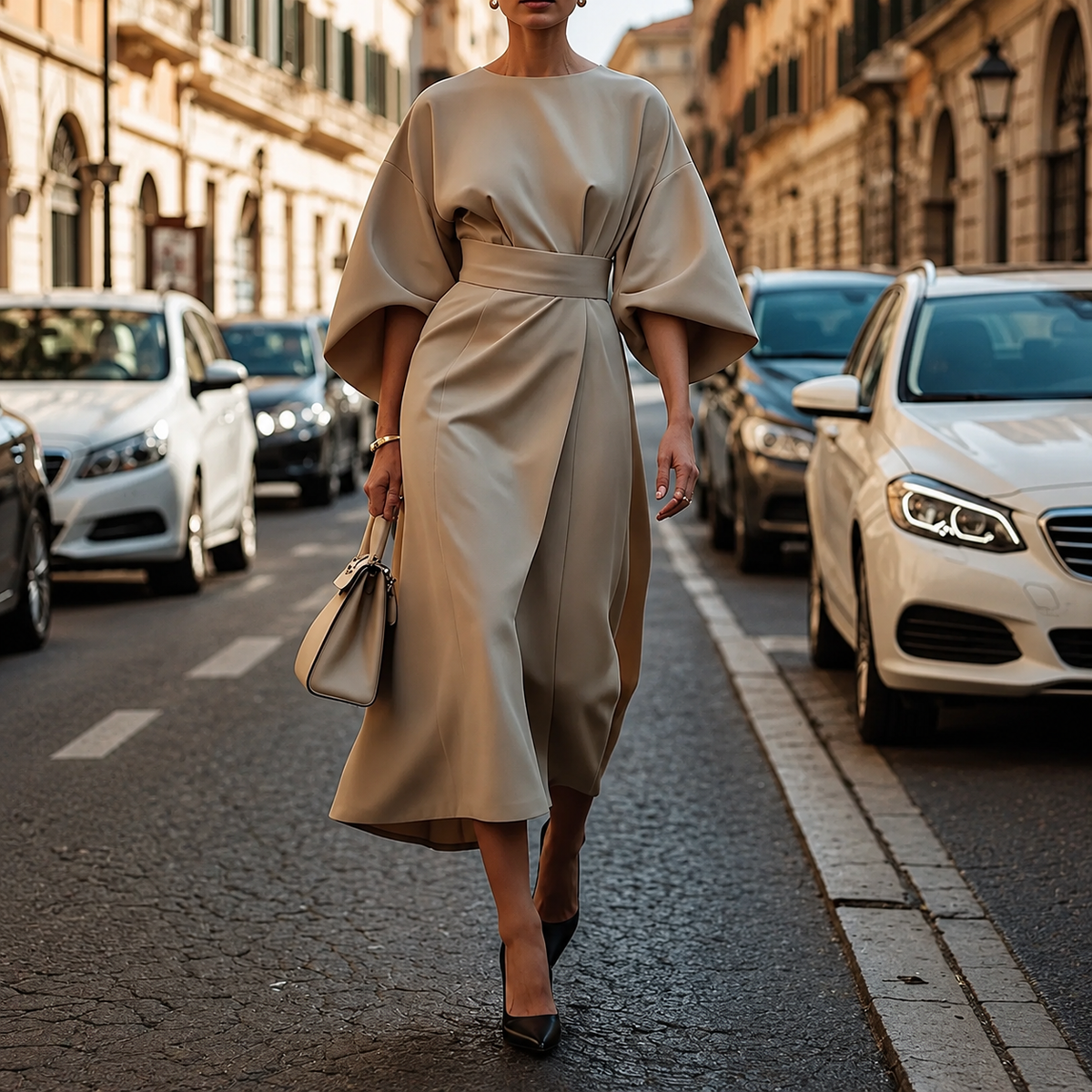 Clare - Maxi Dress with Waist Cord