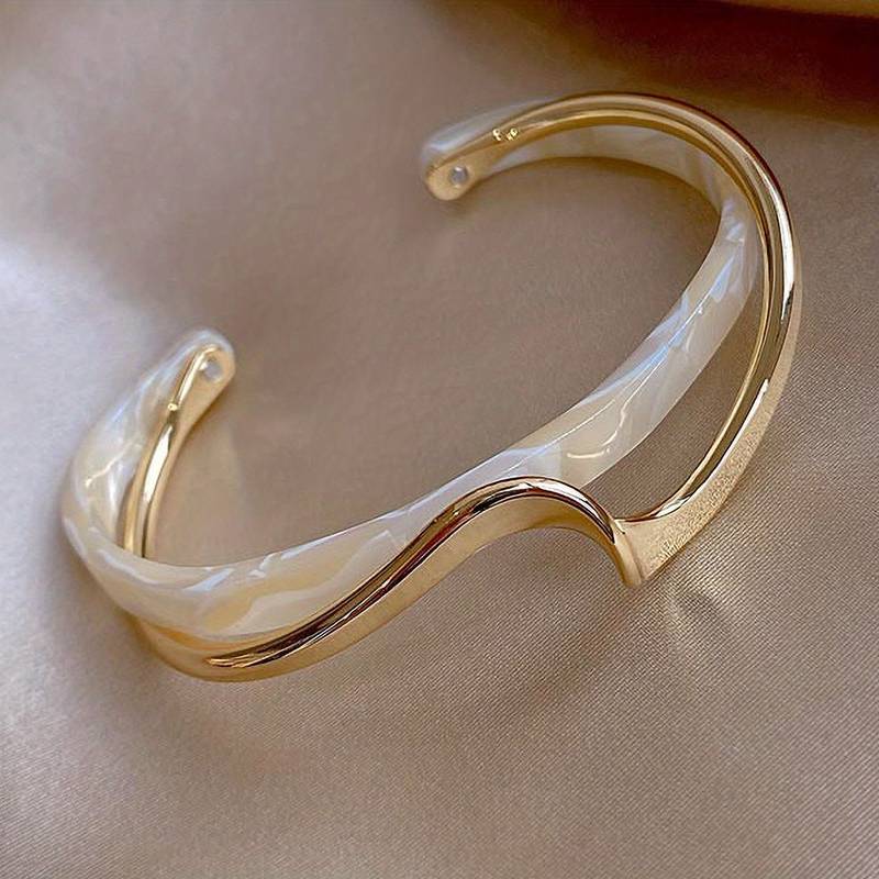 Wavy Bracelet with Decorative Details