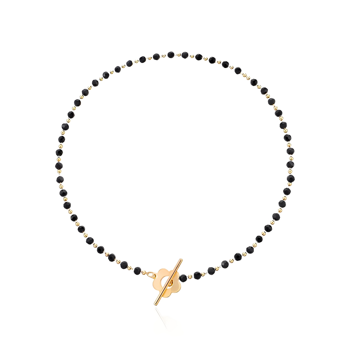Naya - Floral choker collar with flower clasp