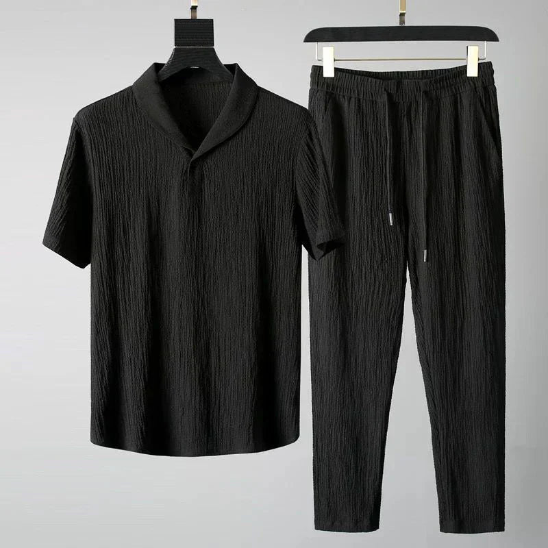 Luca - short-sleeve shirt and pants with adjustable waistband