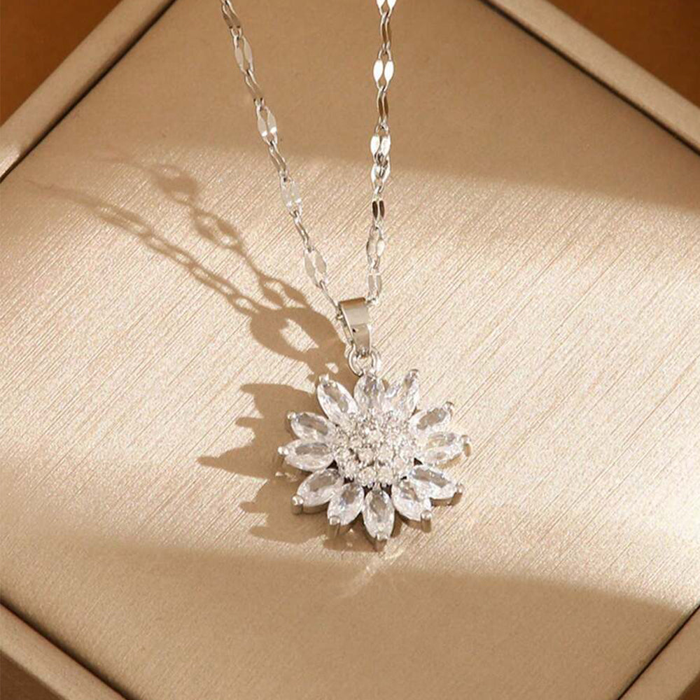 Anaya – Bright Sunflower Necklace with Spikes