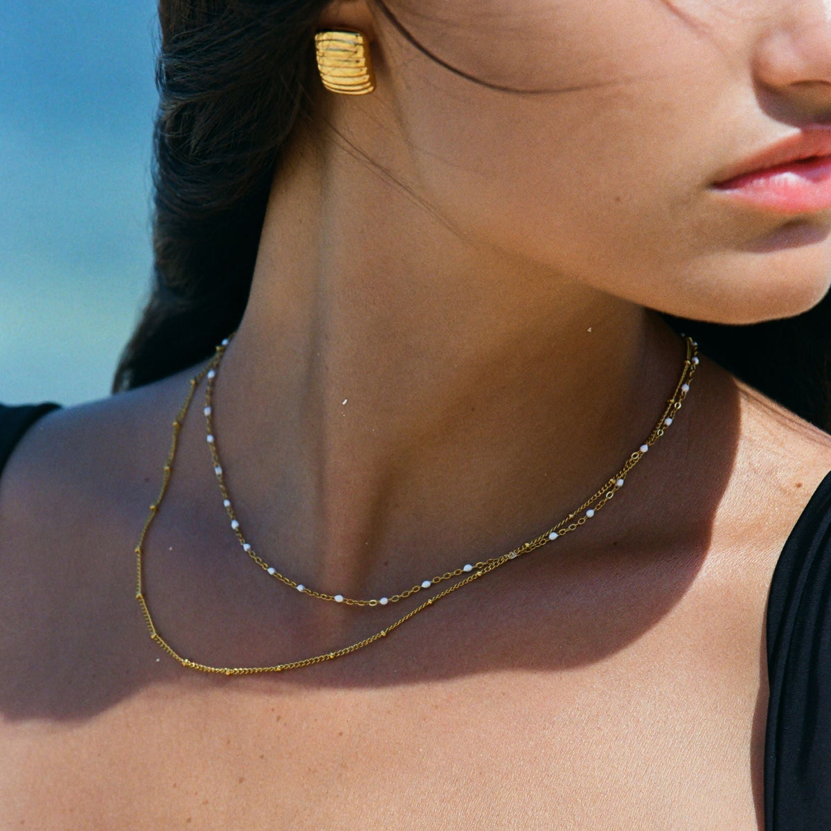 Aveline – Double Necklace with Decorative Details
