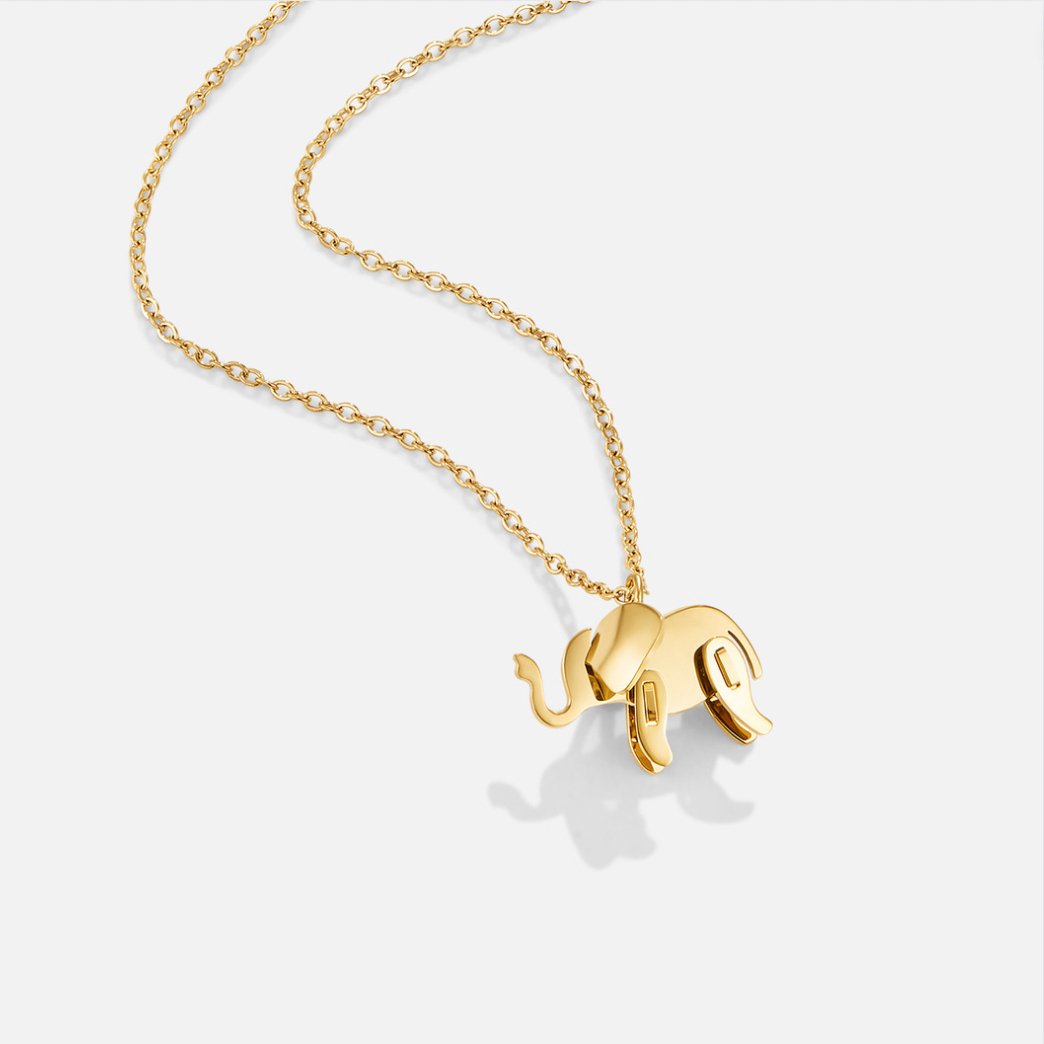 Anaya – golden elephant necklace lucky charm