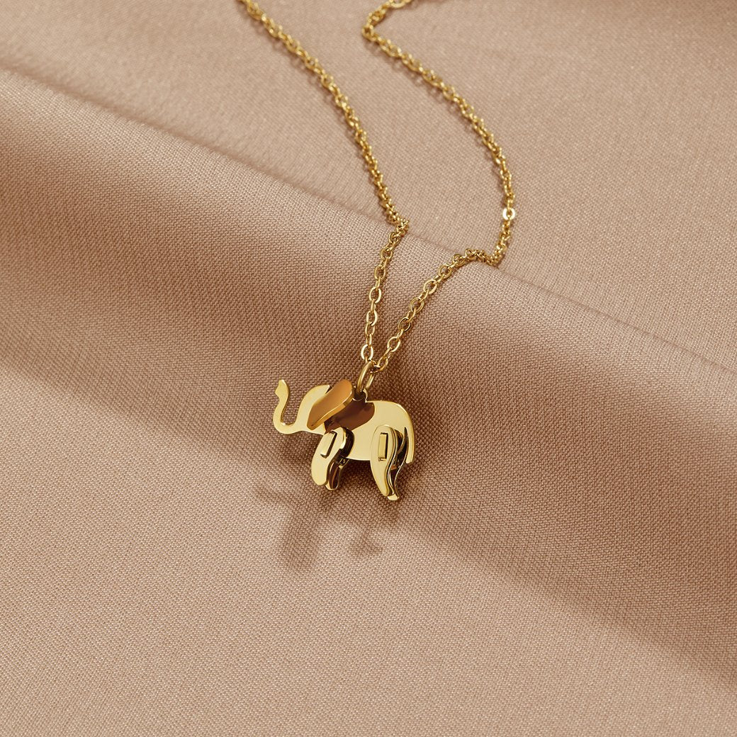 Dione - Golden Elephant Necklace