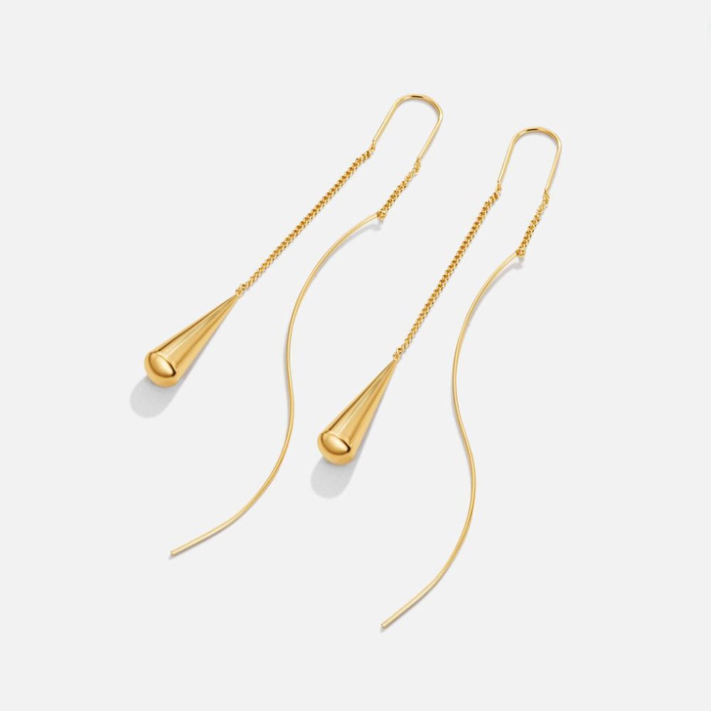Amaris – Gold Drop Earrings with Tassels