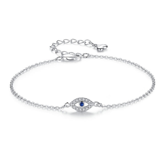 Thalassa – Silver Bracelet with Blue Protective Eye