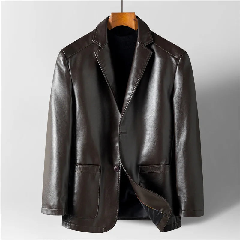 Blazer for Men - Casual Collar with Two-Button Closure and Pockets
