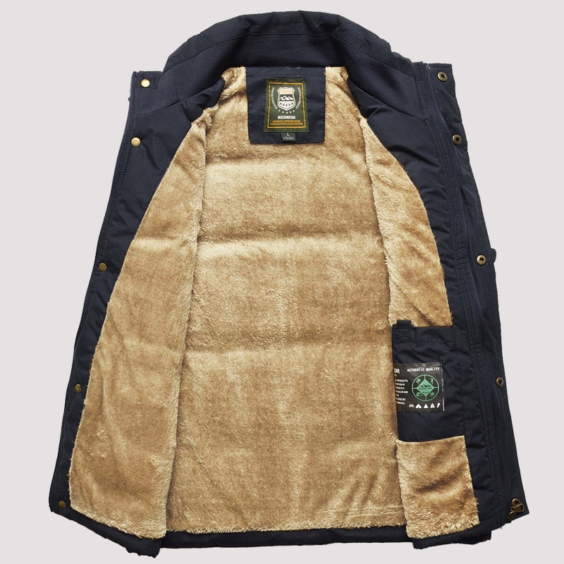 Bodywarmer Men Padded Vest - Warm Lined with High Collar and Pockets