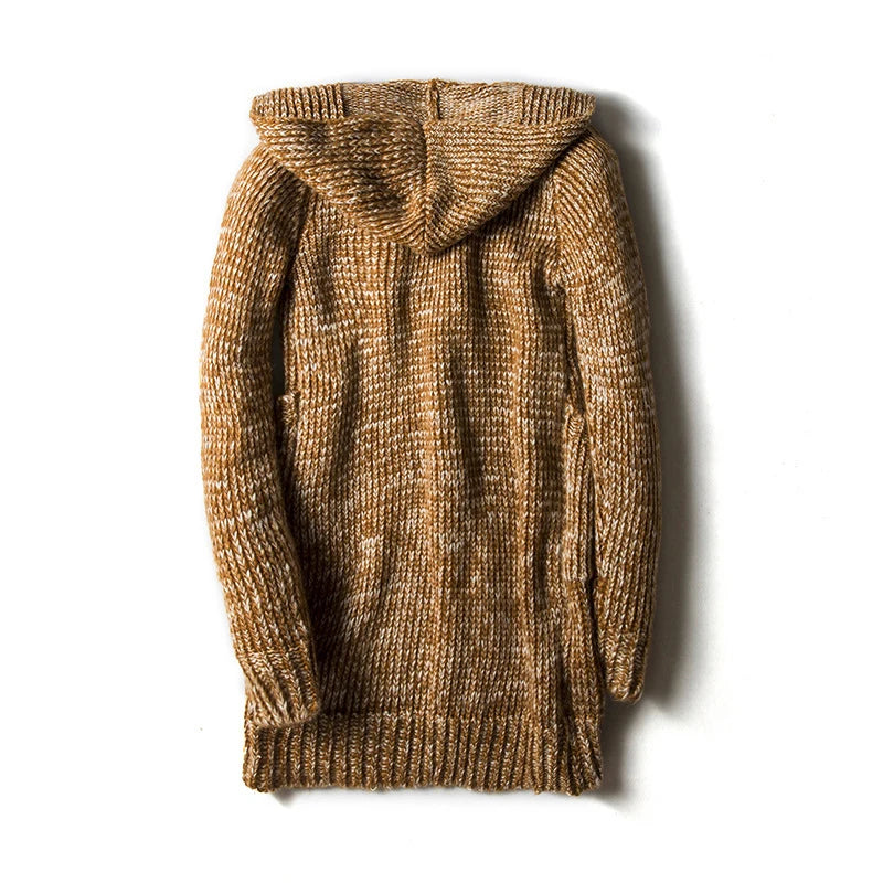 Cardigan Men Hooded with Button Closure and Side Pockets - Classic Fit