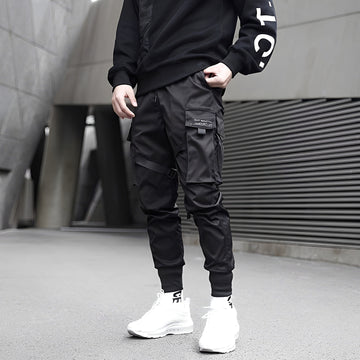 Cargo Pants Men Techwear Tactical with Adjustable Straps and Multi-Pockets
