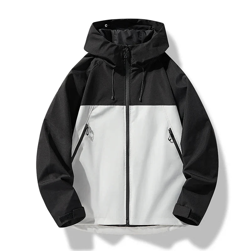 Damen Jacke - Wasserabweisende, leichte Outdoor-Jacke mit Kapuze und Reißverschlusstaschen