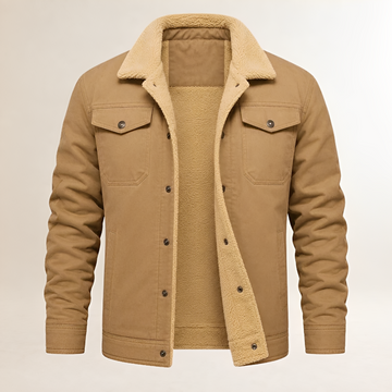 Dapper Jacket Men's Snap-Front with Lined Collar, Chest Flap & Side Pockets, Regular Fit