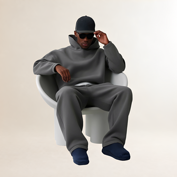 Hoodie and Jogger Set for Men - Oversized Fit with Adjustable Hood