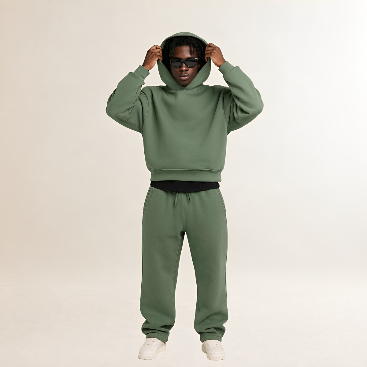 Hoodie and Jogger Set for Men - Oversized Fit with Adjustable Hood