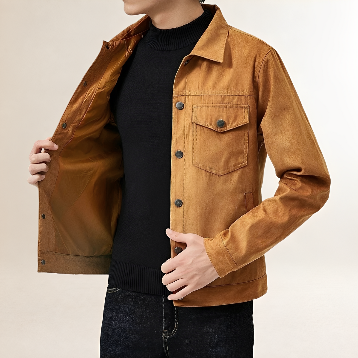Jacket Men Classic Style with Chest Pockets - Regular Fit