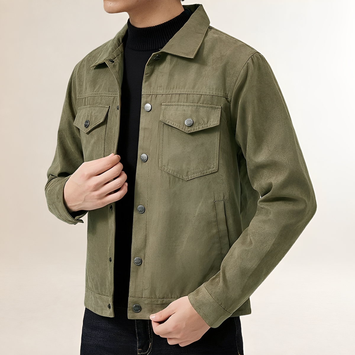 Jacket Men Classic Style with Chest Pockets - Regular Fit