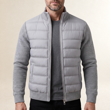 Jacket Men Lightweight Puffer Design with Contrast Sleeves - Tailored Fit