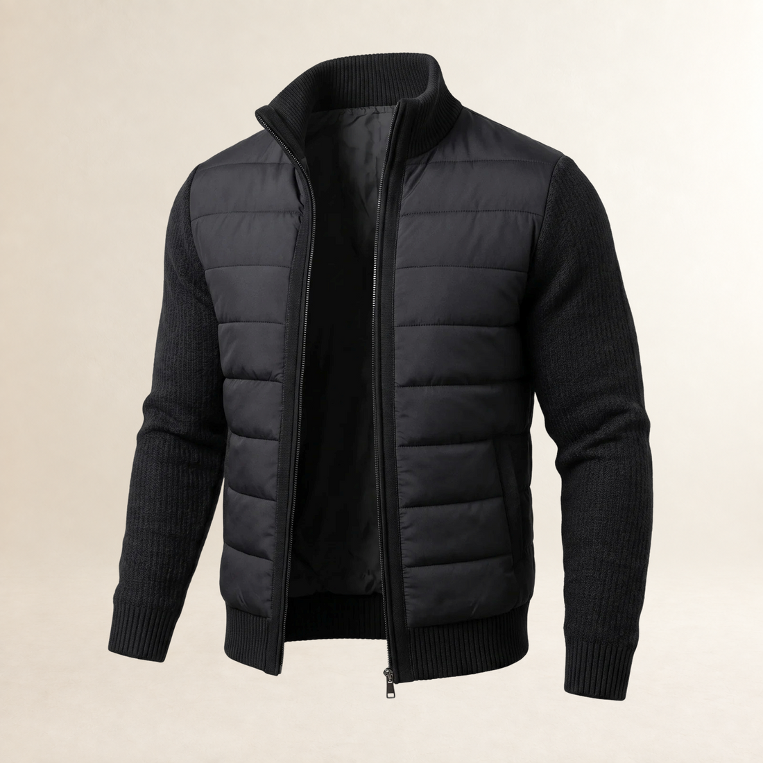 Jacket Men Lightweight Puffer Design with Contrast Sleeves - Tailored Fit