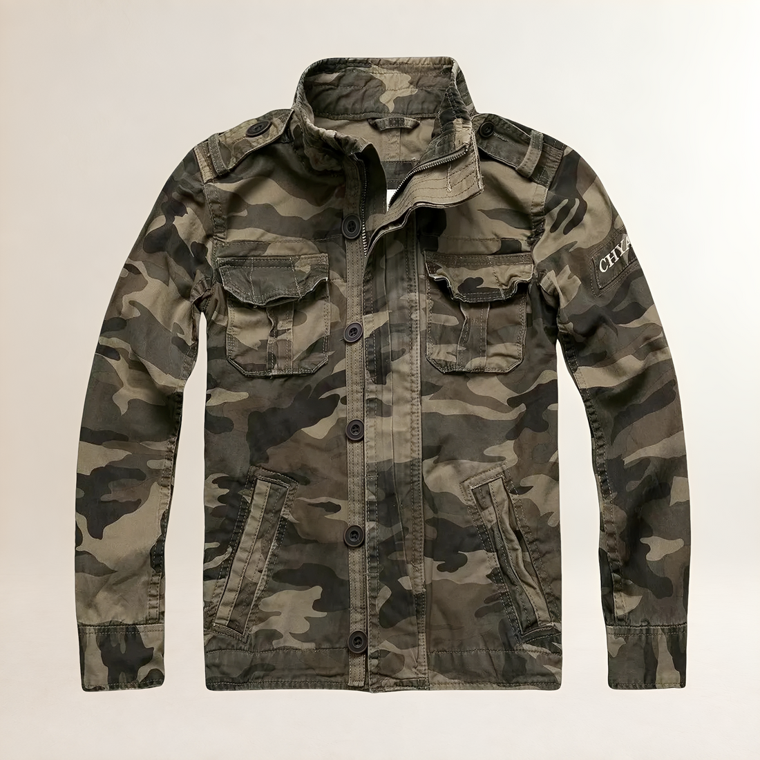 Jacket Men Military Style with Multiple Pockets - Regular Fit