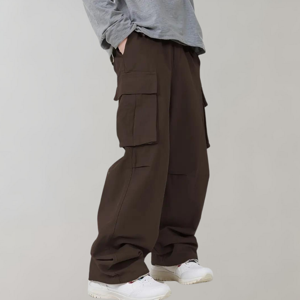 Men's Baggy Cargo Pants - Loose Fit with Multiple Pockets